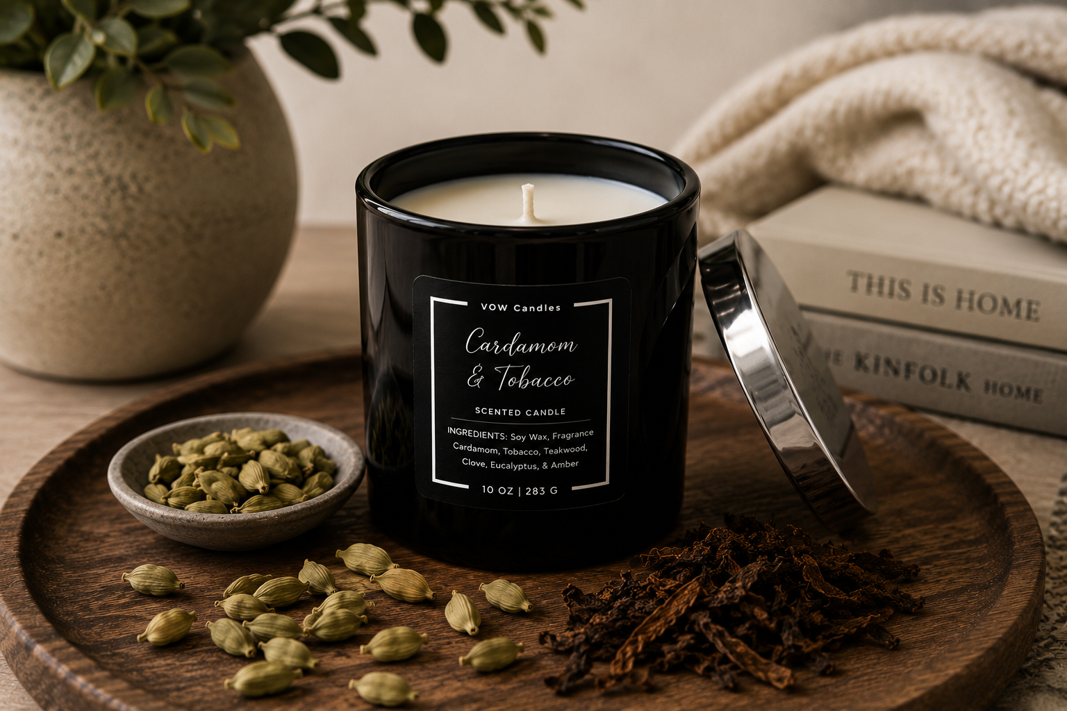 Cardamom & Tobacco Candle | Christian Soy & Beeswax Candle