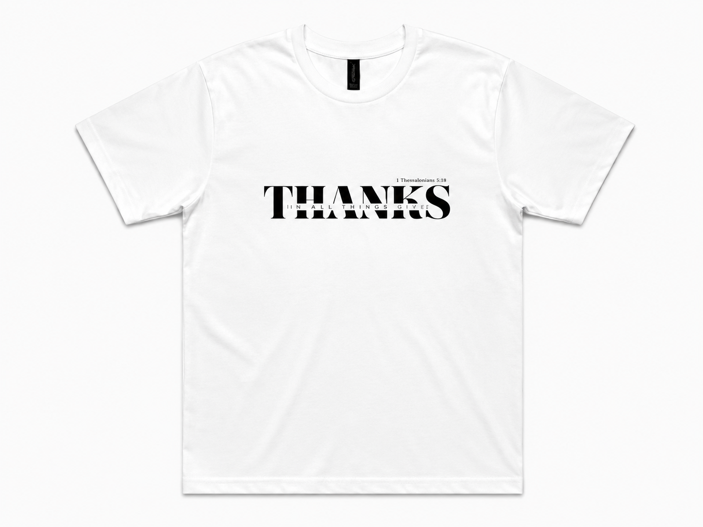 Thanks Christian T-shirt – 1 Thessalonians 5:18 faith shirt – VOW Apparel