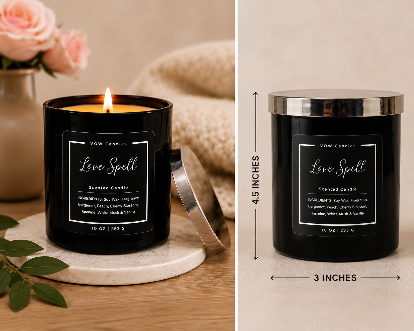 Love Spell Candle | Christian Soy & Beeswax Candle - Image 2